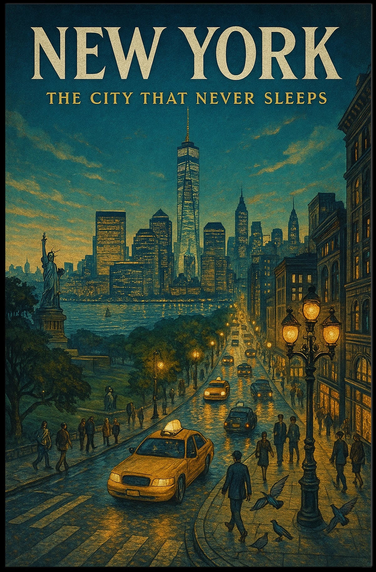 New York The City That Never Sleeps Poster