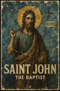 Saint John the Baptist Renaissance Religious Art Poster