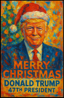 Donald Trump Christmas Stylized Portrait Political Poster
