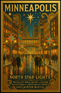 North Star Lights Minneapolis Winter Festival Poster