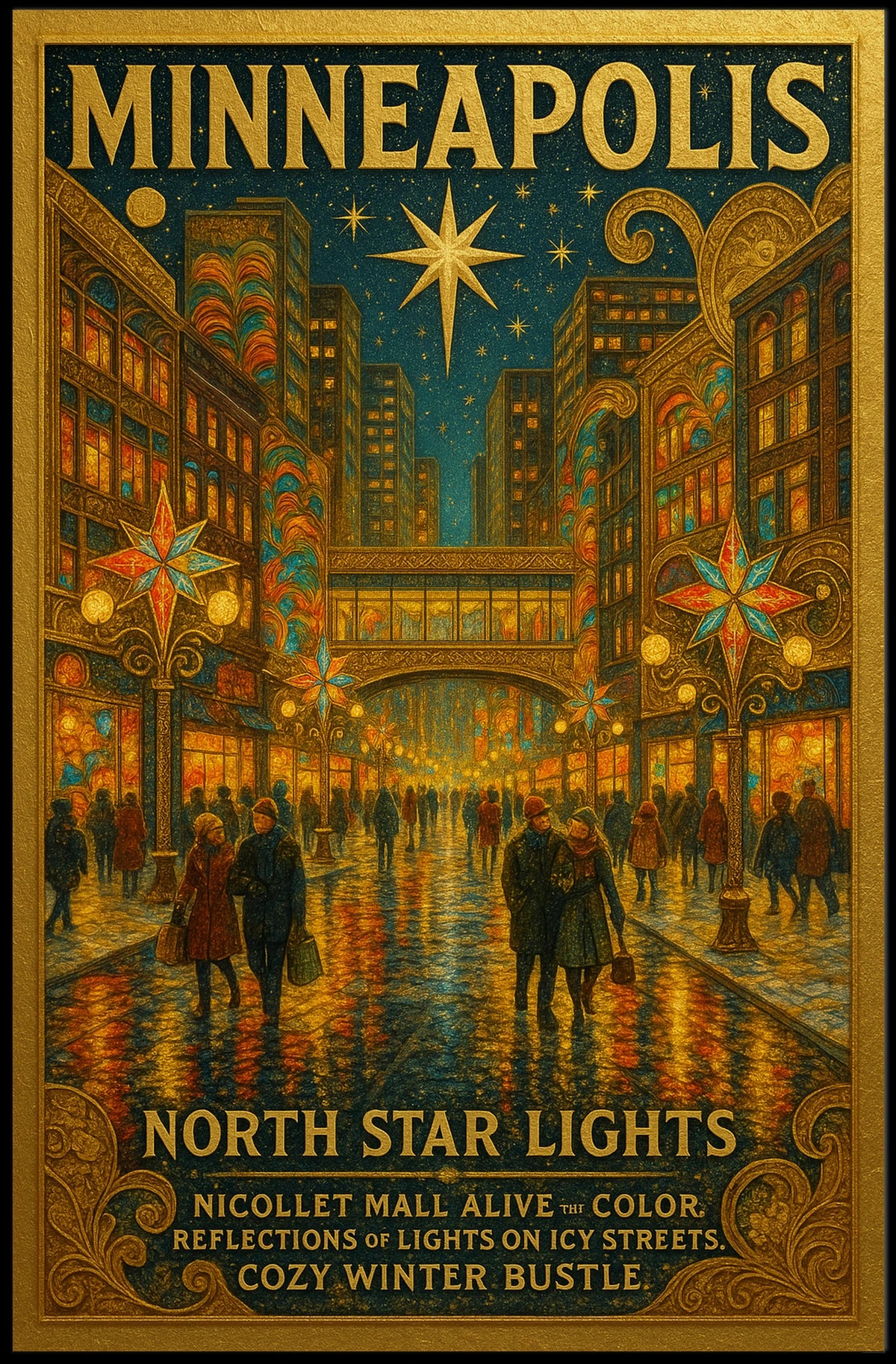 North Star Lights Minneapolis Winter Festival Poster