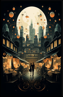 Moonlit Metropolis Poster