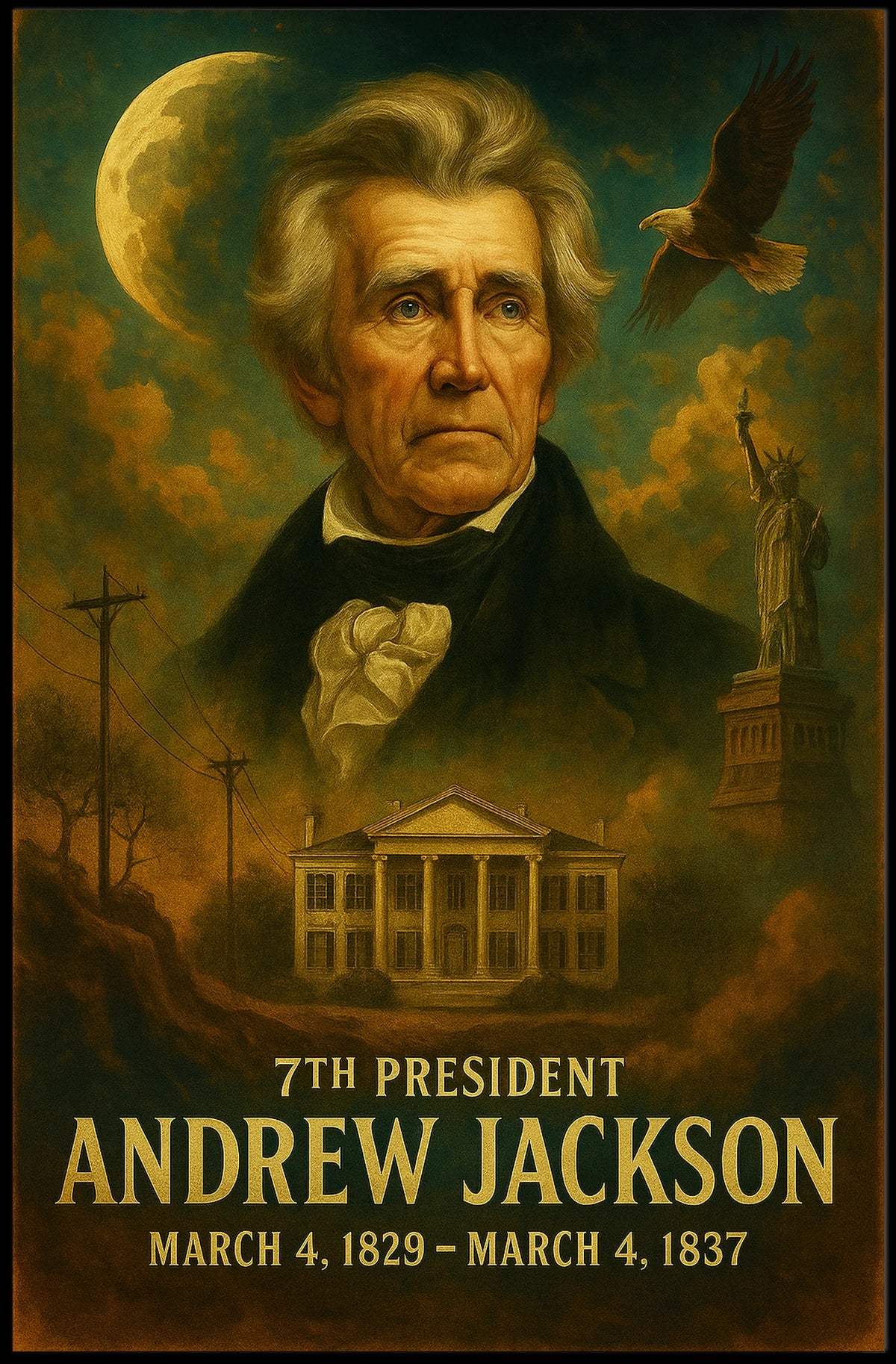 Andrew Jackson Patriotic Neoclassical Realism Poster