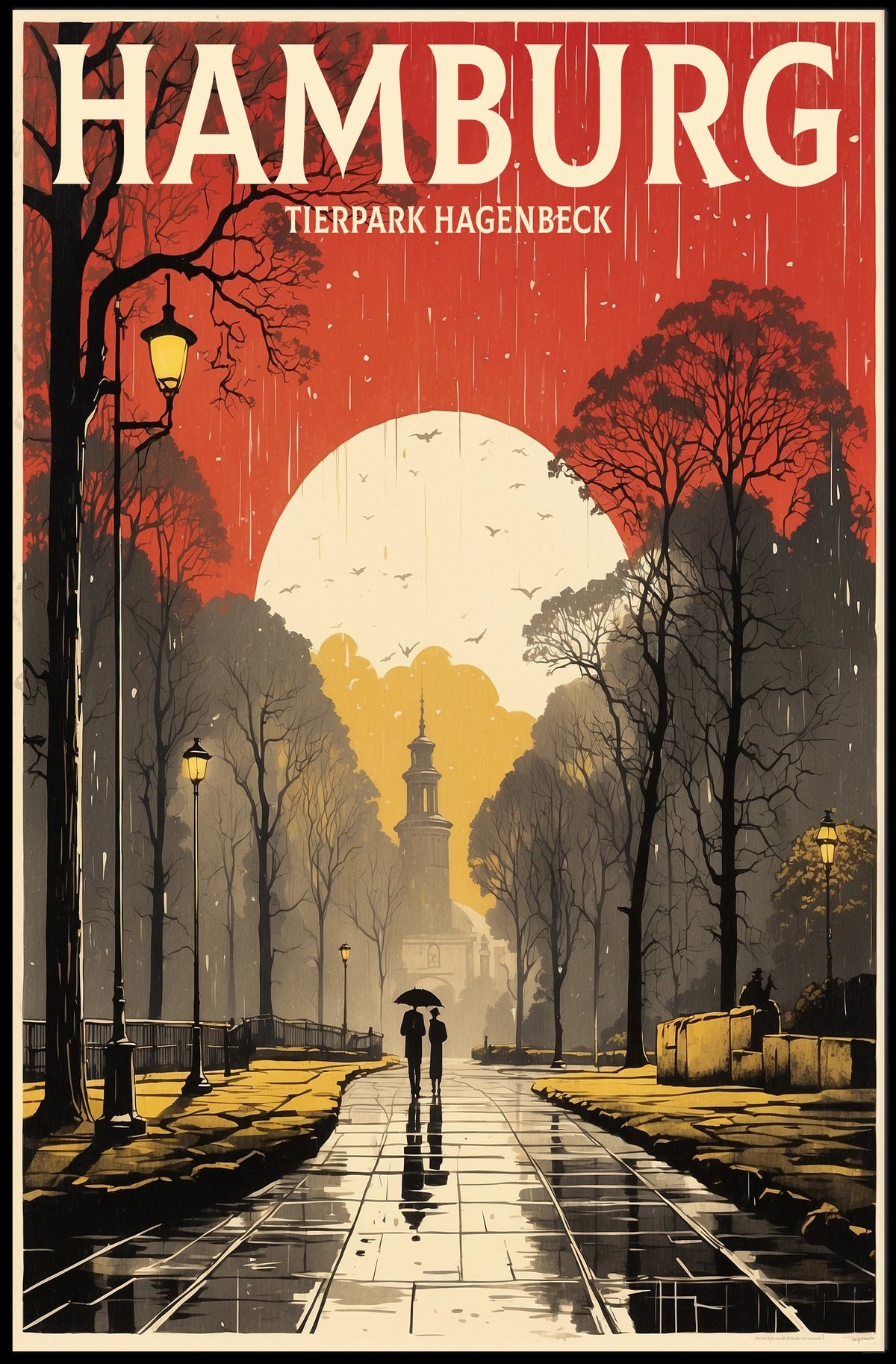 Hamburg Tierpark Hagenbeck Poster