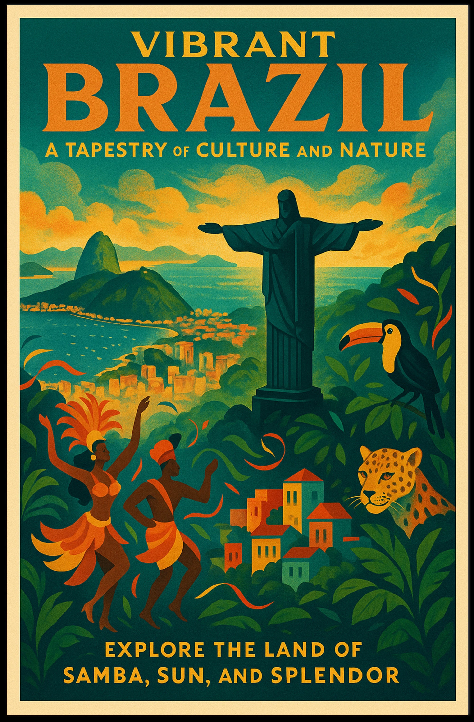 Vibrant Brazil A Tapestry Of Culture Poster