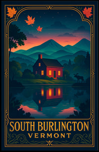 Scenic Autumn in South Burlington Poster
