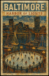 Baltimore Harbor Of Lights Poster