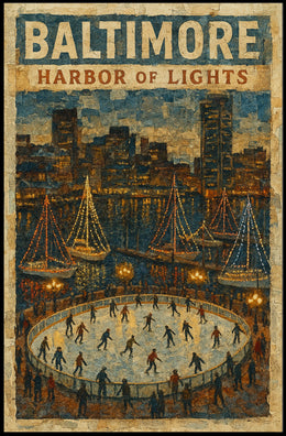 Baltimore Harbor Of Lights Poster