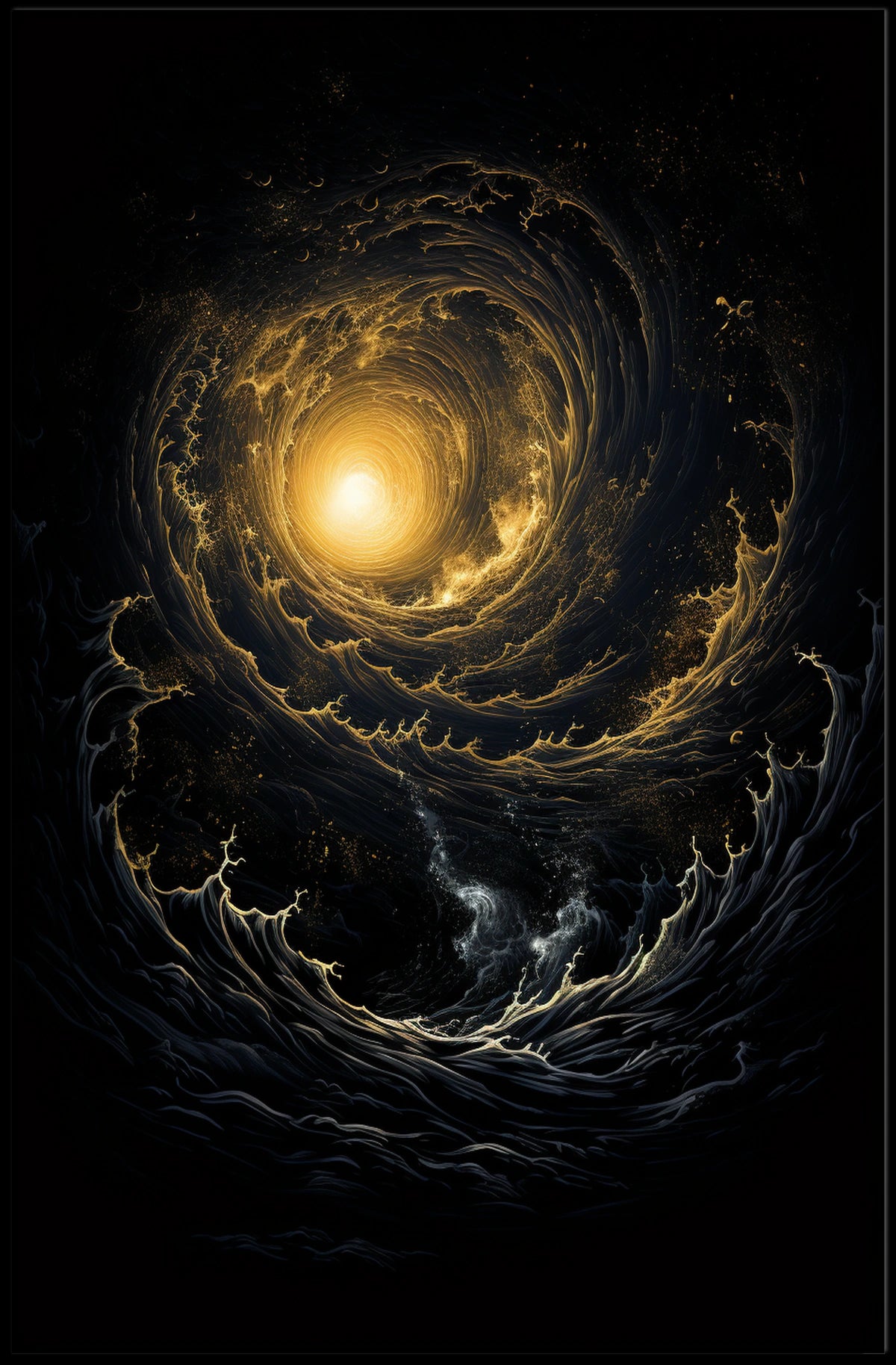 Mesmerizing Cosmic Vortex Abstract or Artistic Poster