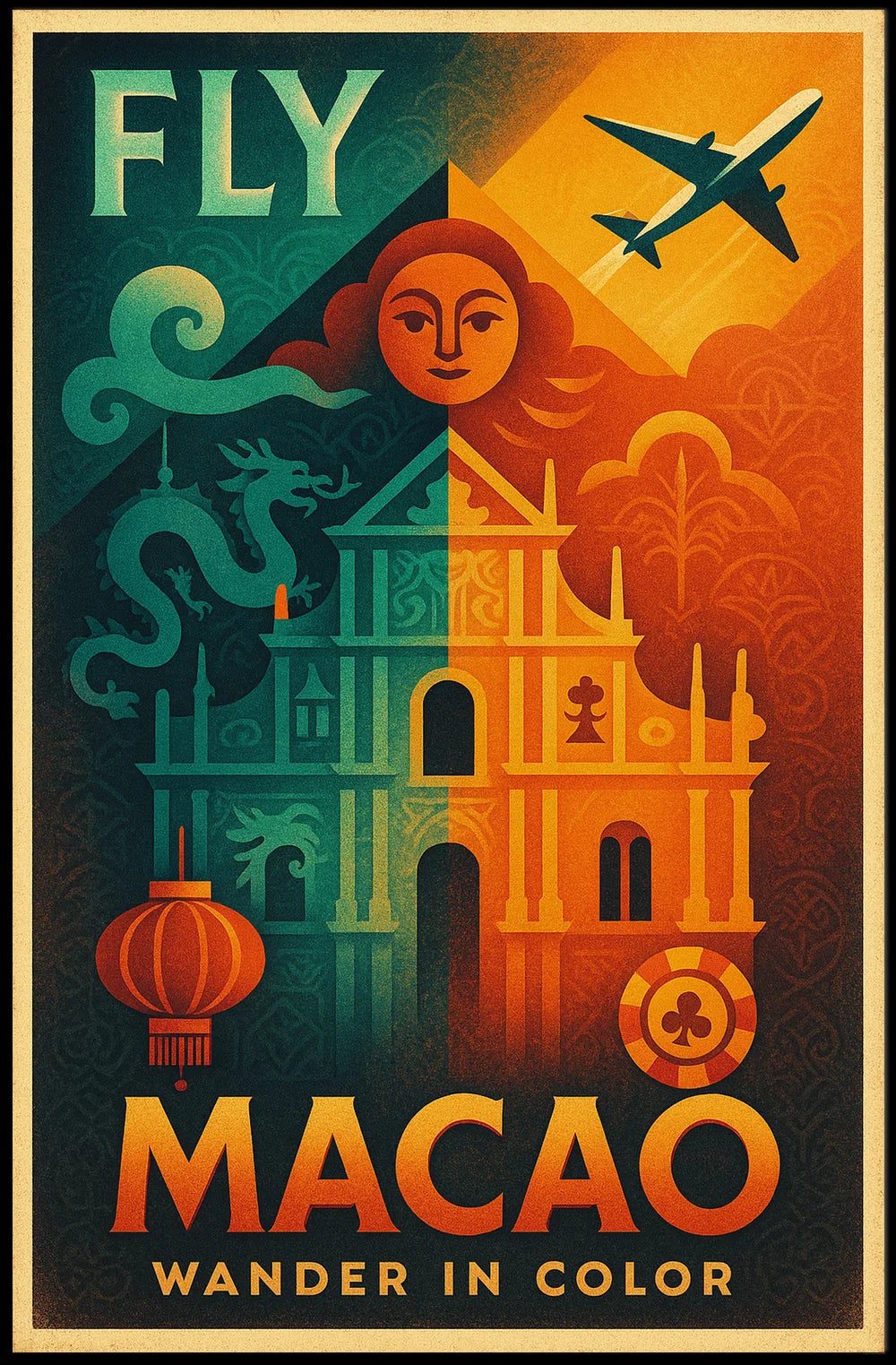 Travel to Macao Vibrant Exploration Travel Poster PosterGoat