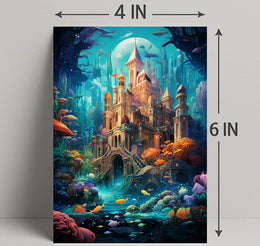 Enchanted Underwater Castle Poster