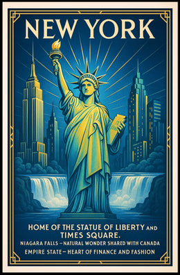 New York Landmarks Poster