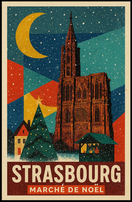 Strasbourg Marche de Noel Christmas Market Poster