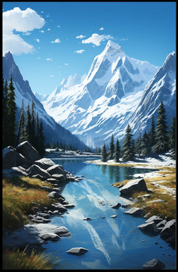Majestic Mountain Landscape Poster