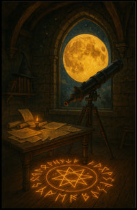 Mystical Celestial Observatory Medieval Magic Poster