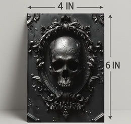 Gothic Skull Emblem Poster