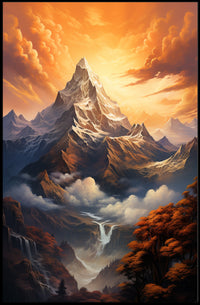 Majestic Mountain Sunrise Poster