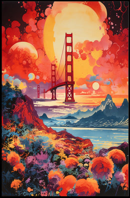 Golden Gate Bridge Dreamscape Surrealism Abstract or Artistic Poster