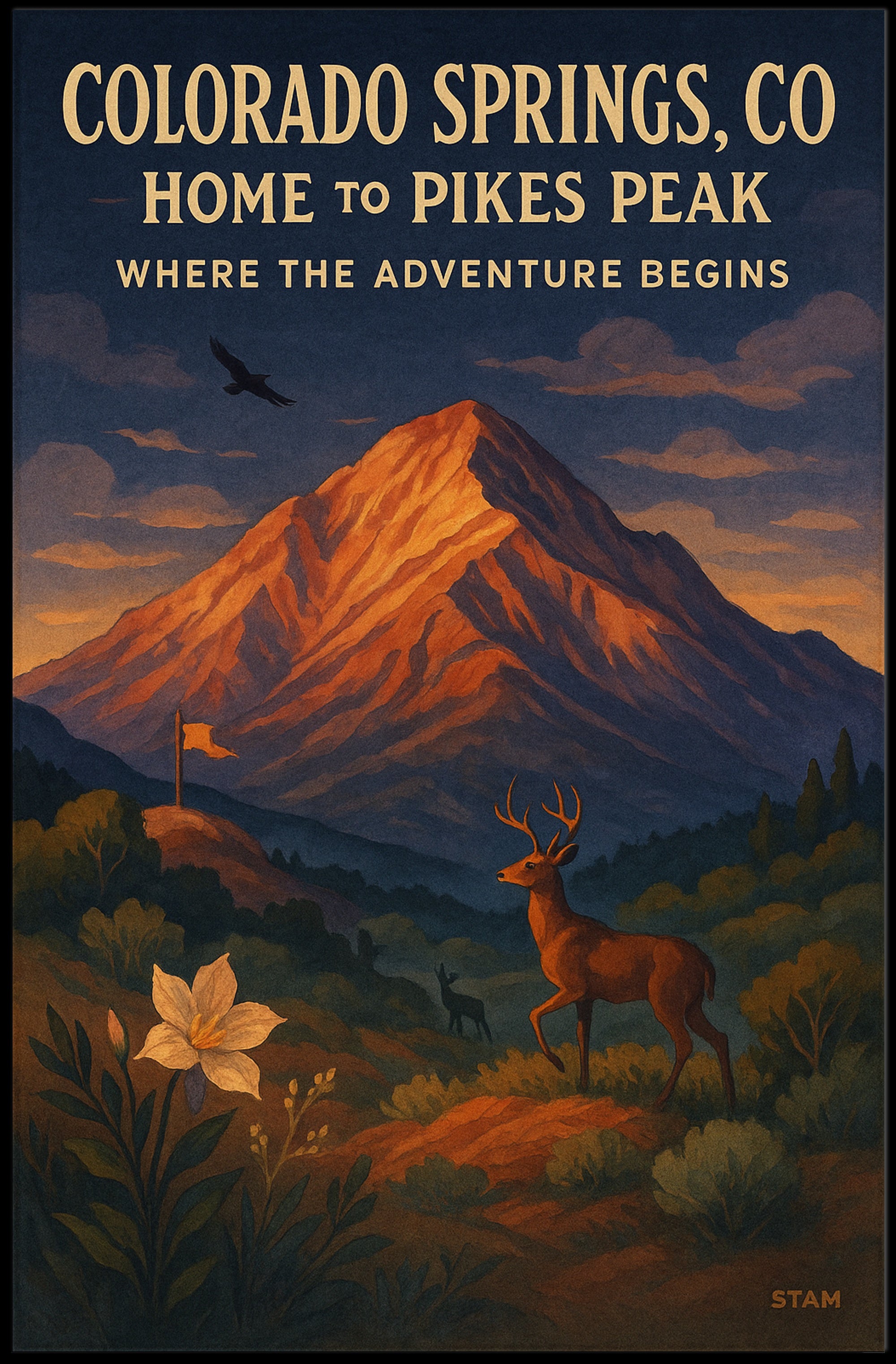 Colorado Springs Scenic Travel Poster
