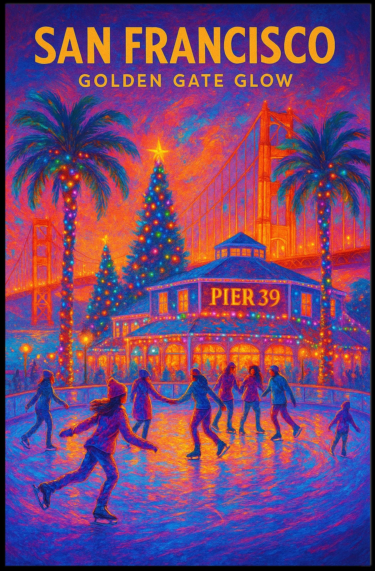 San Francisco Golden Gate Glow Poster