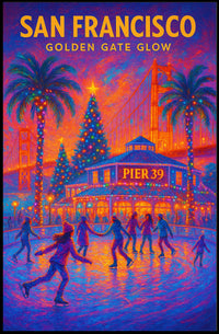 San Francisco Golden Gate Glow Poster
