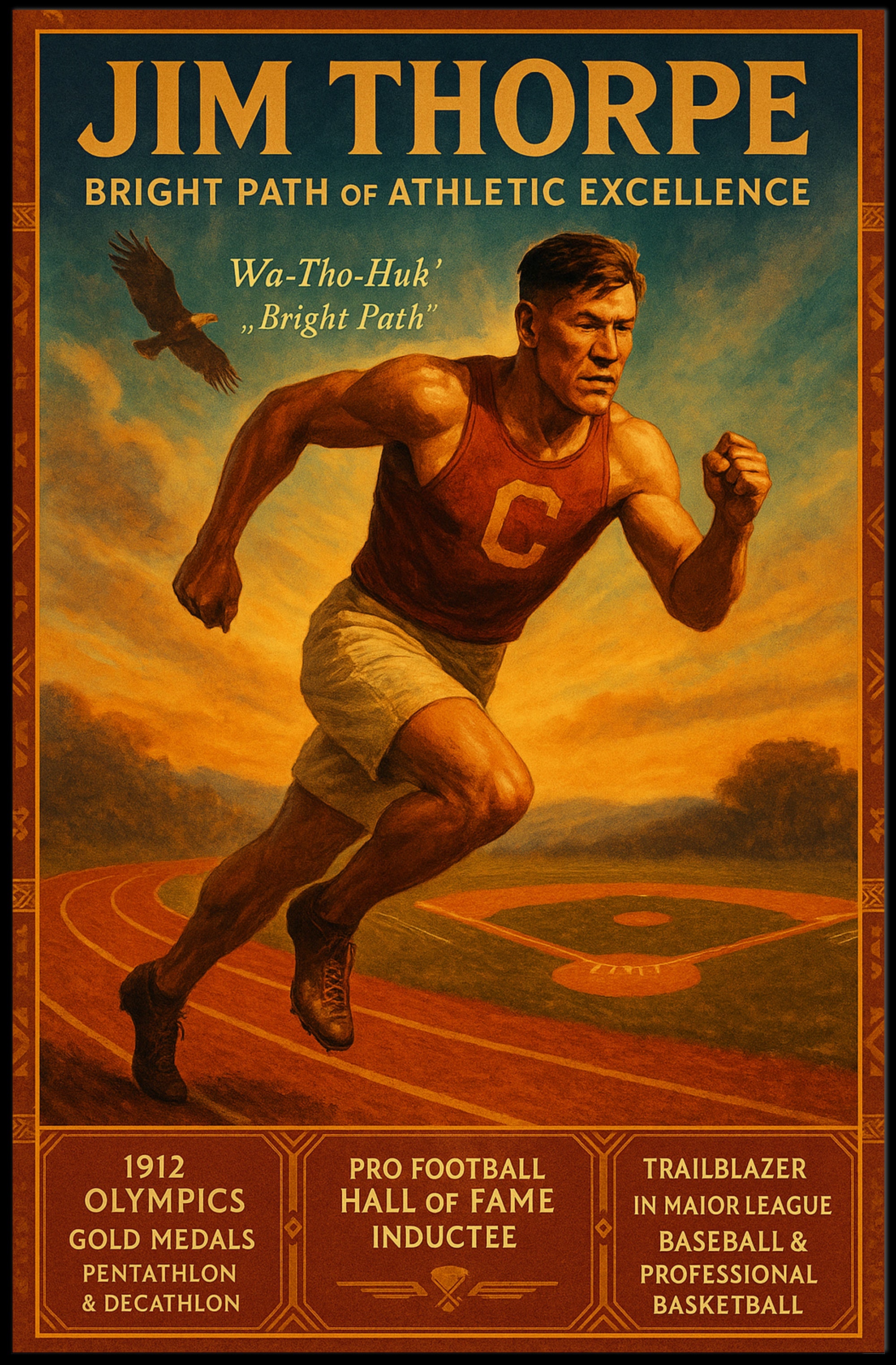 Jim Thorpe: Bright Path of Athletic Excellence Poster