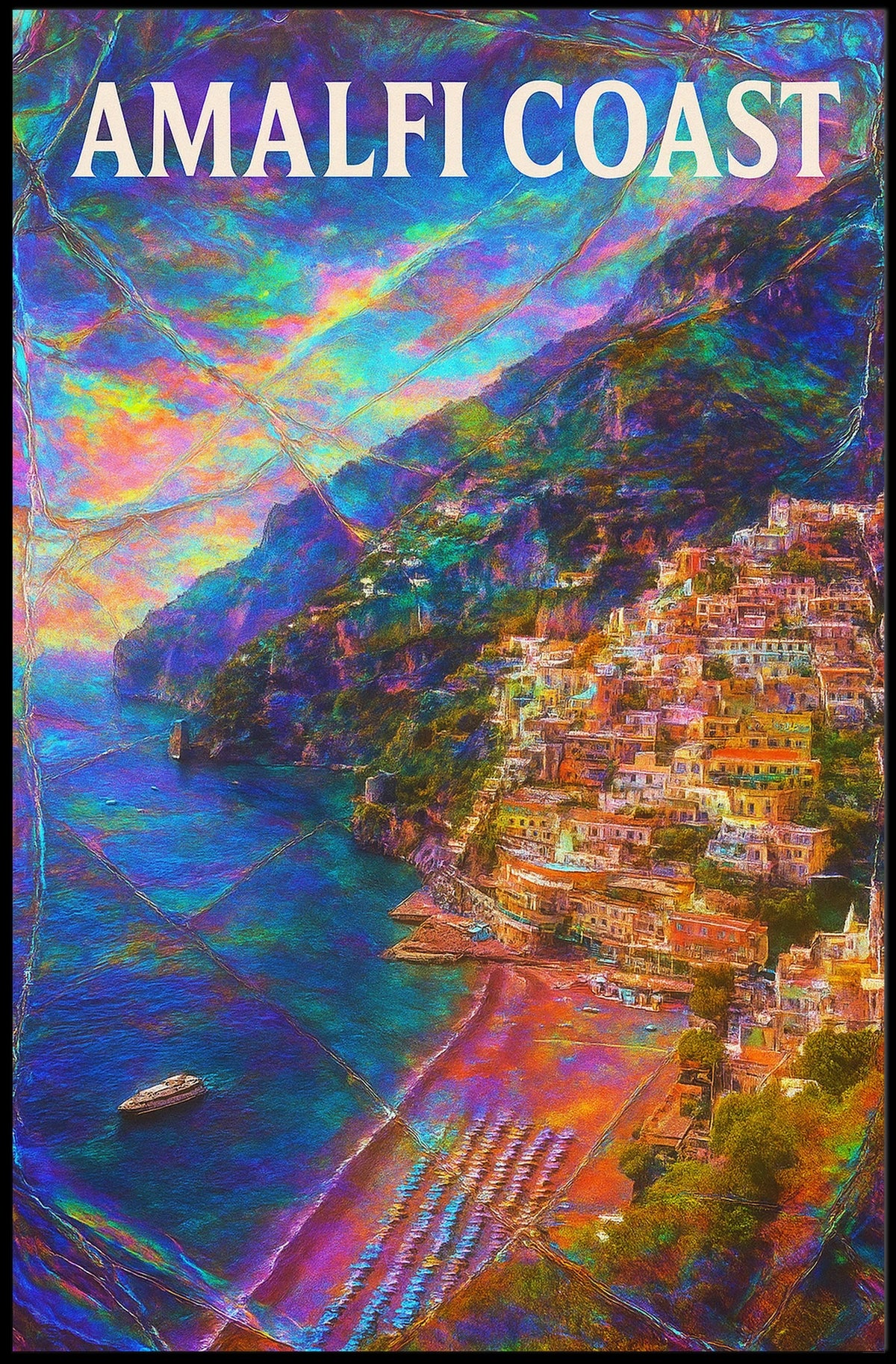 Amalfi Coast Dreamscape Poster Wall Art 18x24 Edition