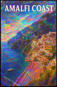 Amalfi Coast Dreamscape Poster Wall Art 18x24 Edition