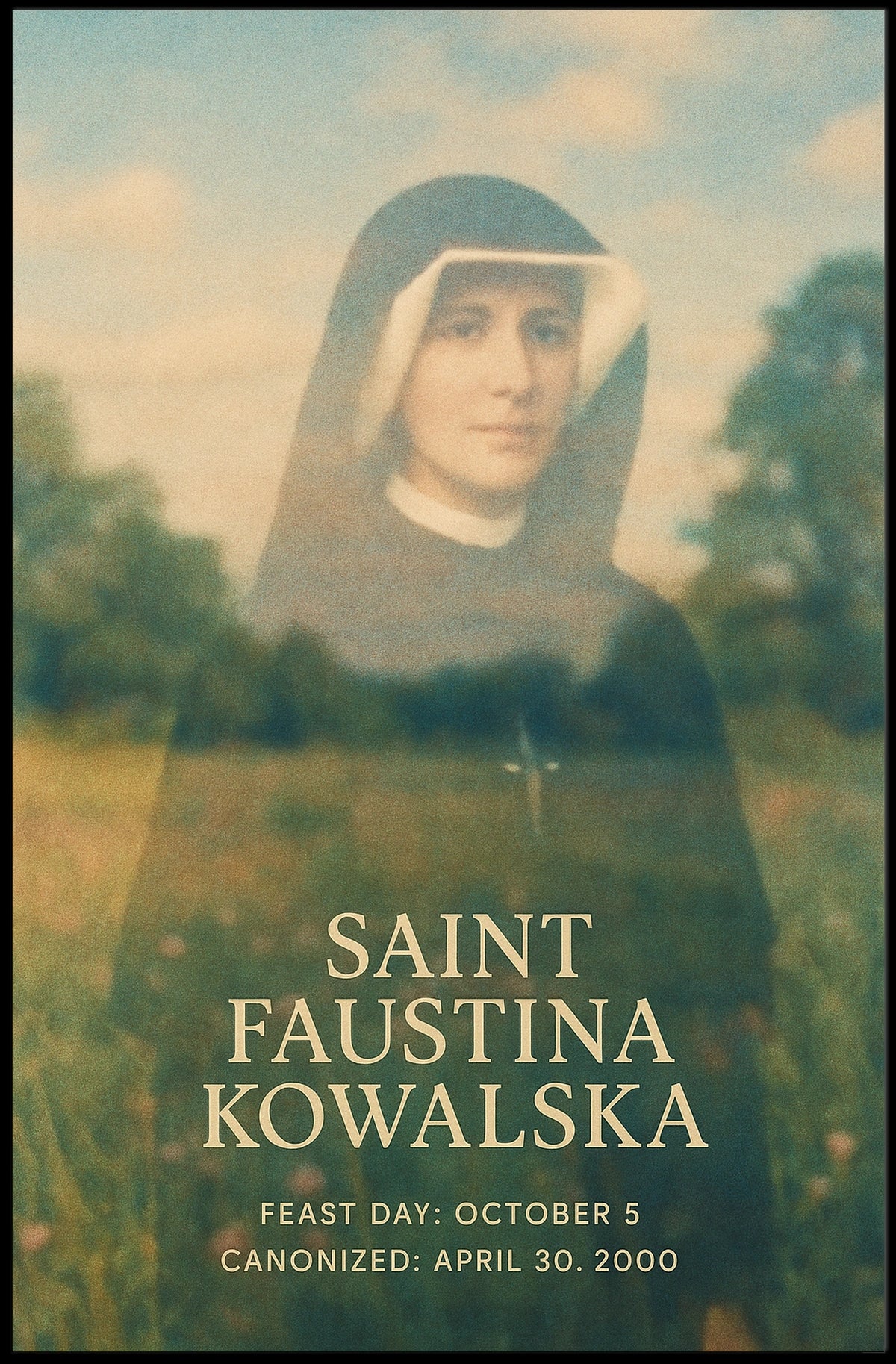 Saint Faustina Kowalska Poster
