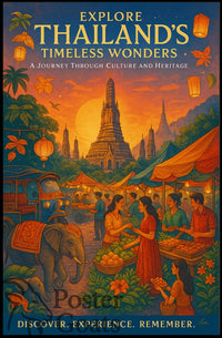 Thailand's Timeless Wonders Travel Poster