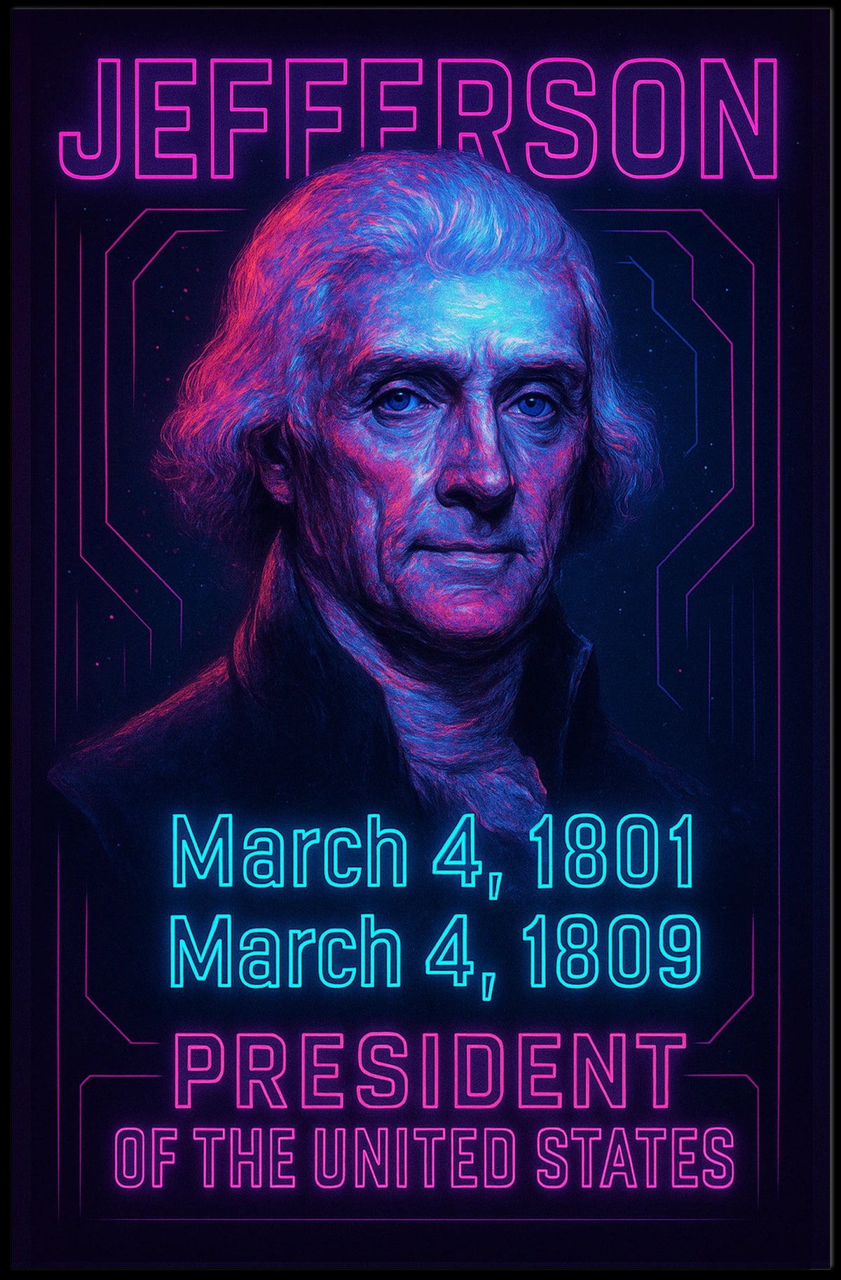 Thomas Jefferson 3rd President Poster