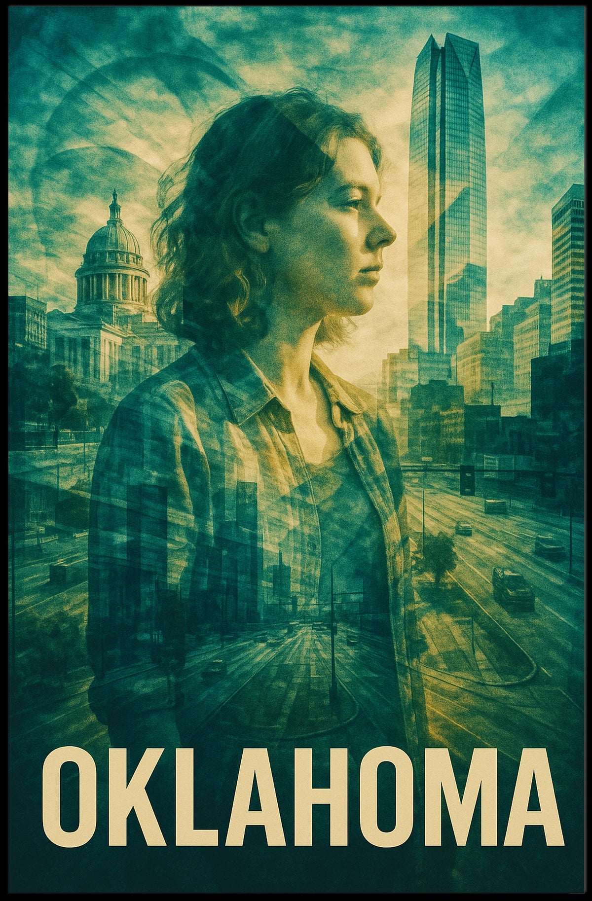 Oklahoma A Modern Reflection Poster