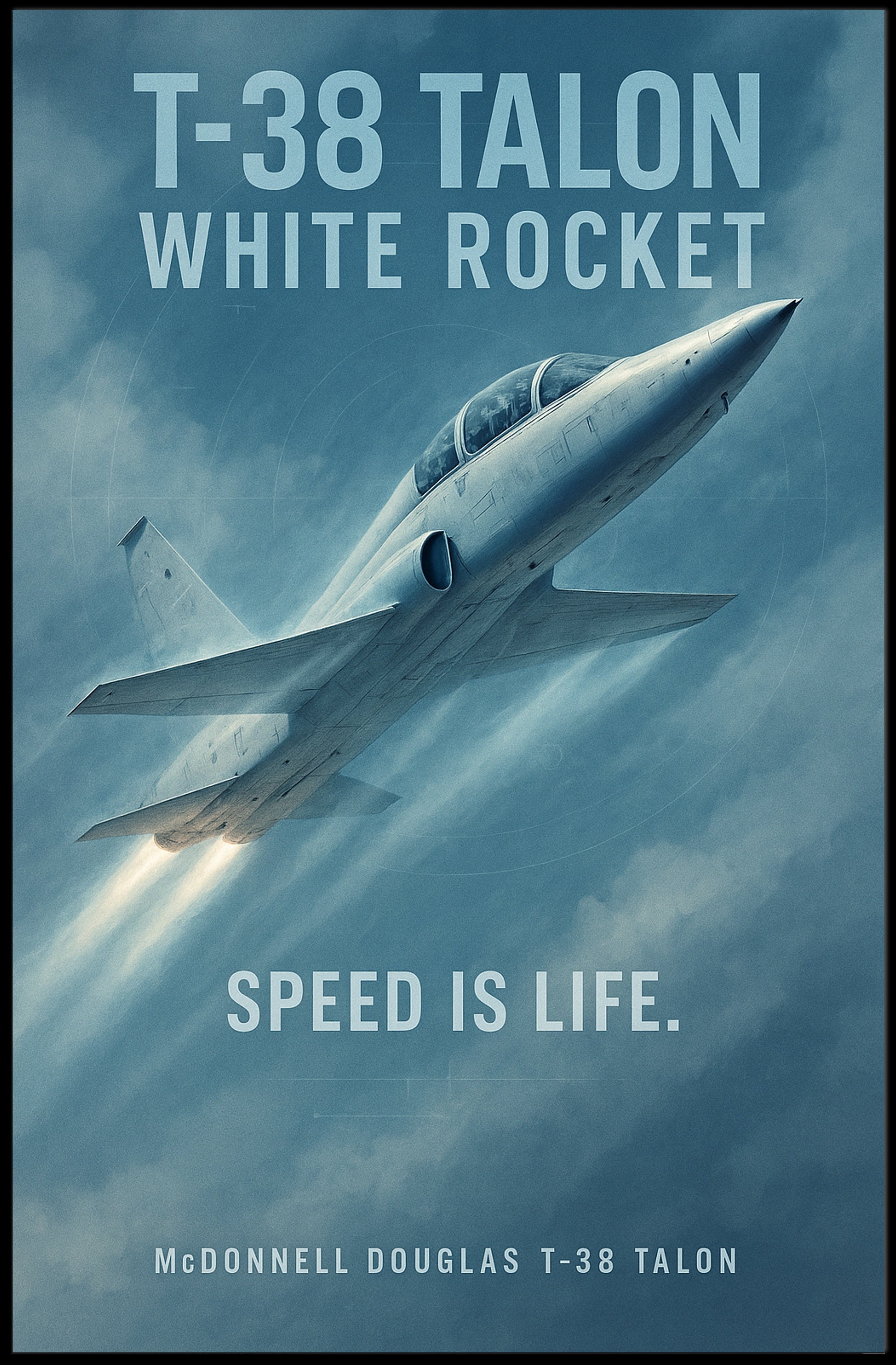 T-38 Talon Jet Speed Enthusiast Poster