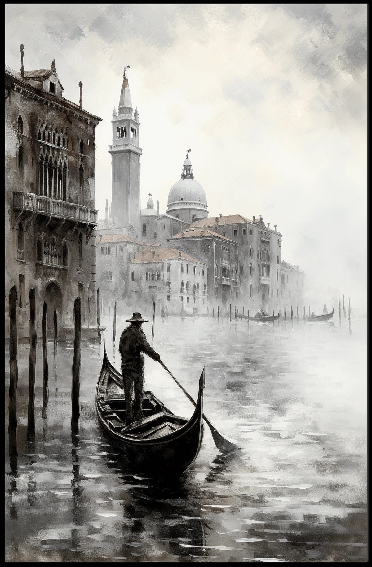 Venetian Gondola Voyage in Venice Travel Poster