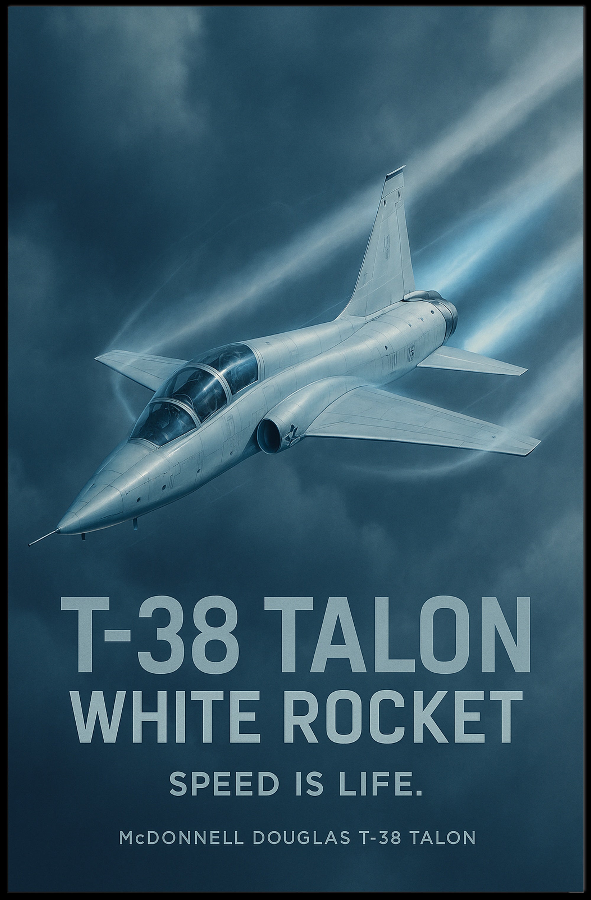 T-38 Talon Supersonic Jet Iconic Poster