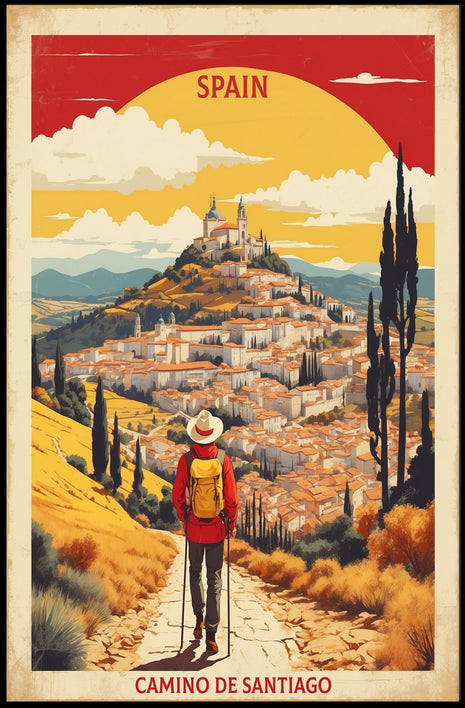 Camino de Santiago Adventure Travel Poster
