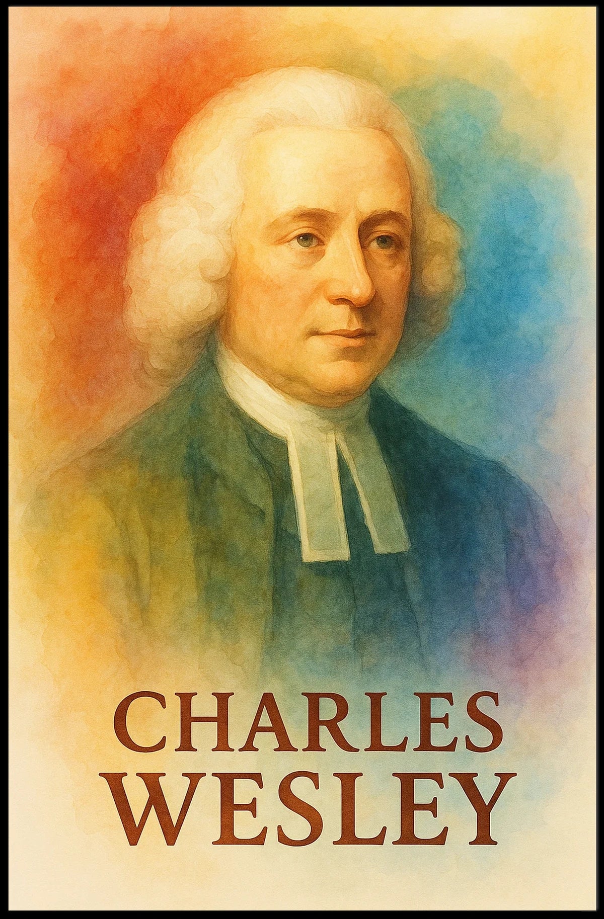 Charles Wesley Heritage Poster: Classic 18th-Century Portrait Art