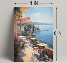 Seaside Terrace Escape Poster