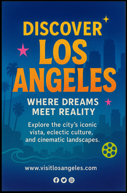 Discover Los Angeles Wall Art Print PosterGoat