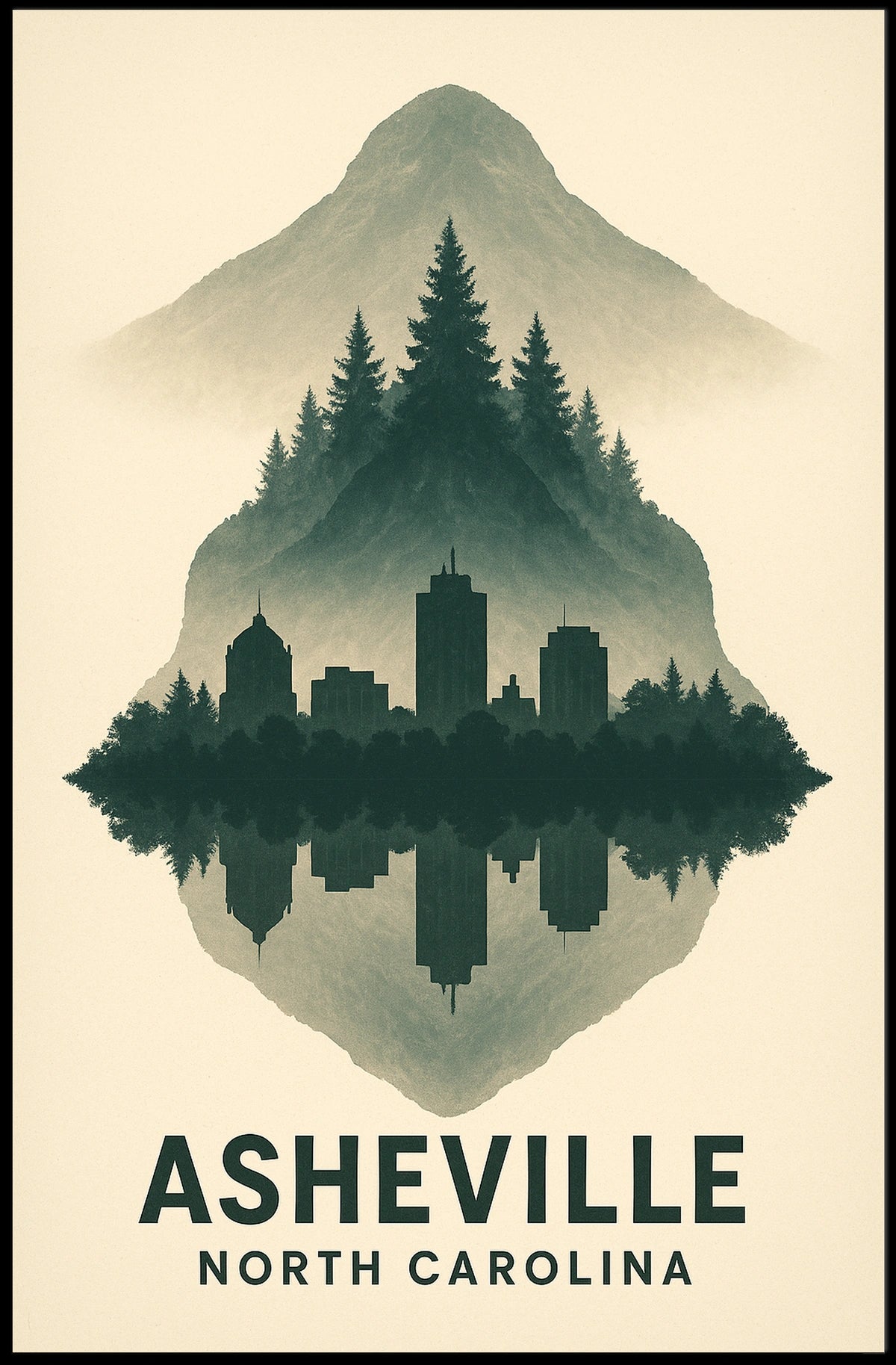 Asheville Reflections Poster