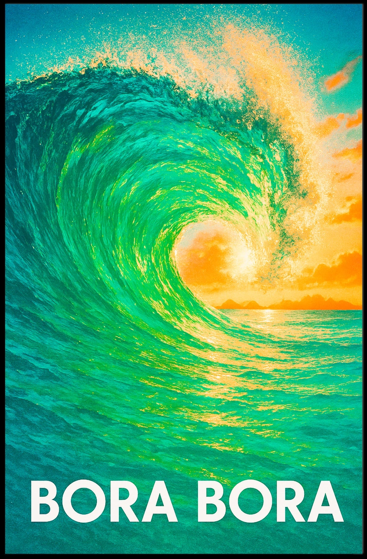 Bora Bora Wave Poster