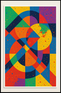 Vibrant Geometric Abstraction Poster