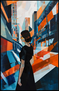 Urban Elegance: Abstract Cityscape with Modern Flair
