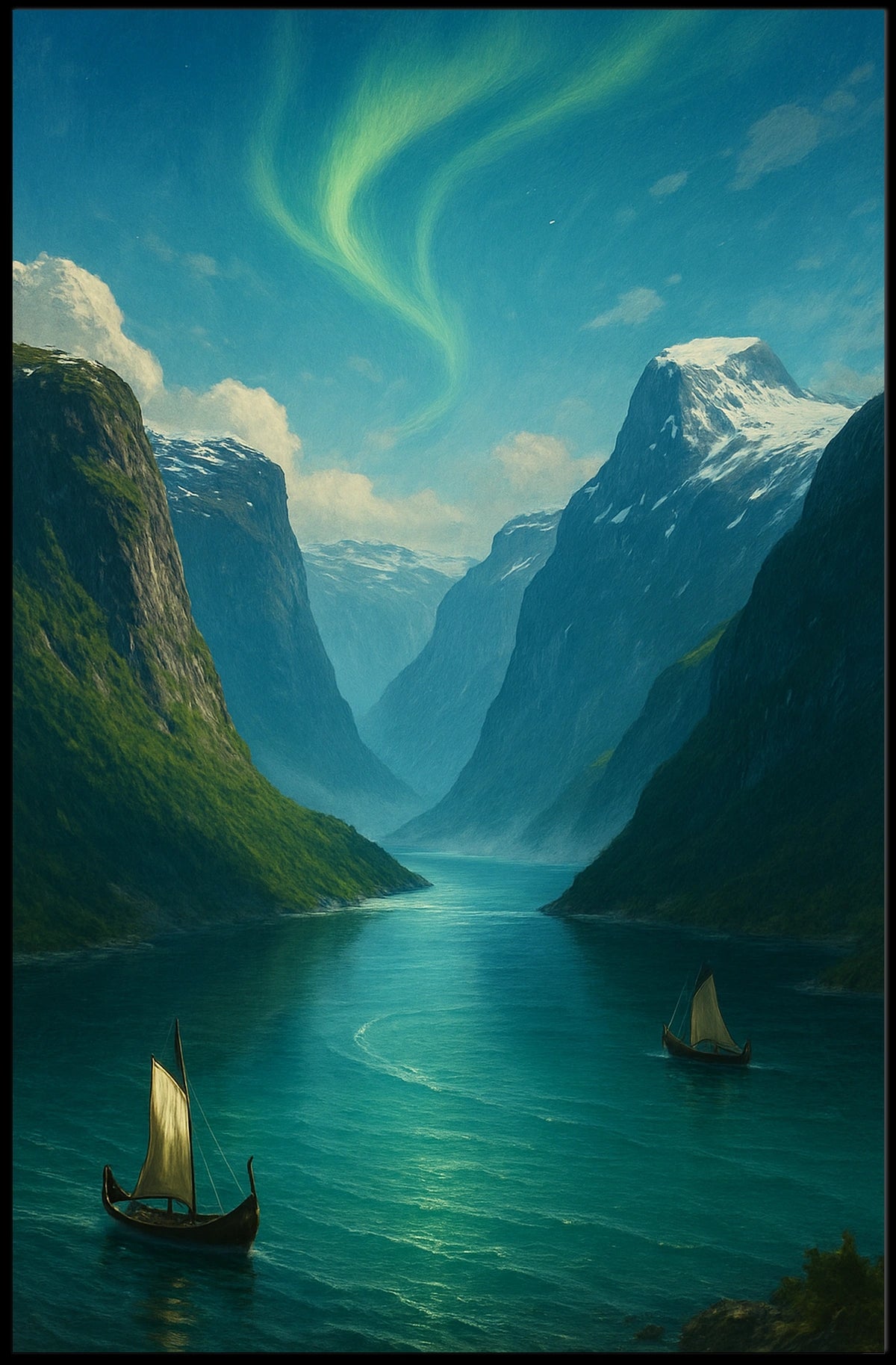 Viking Voyage Through the Fjords Poster