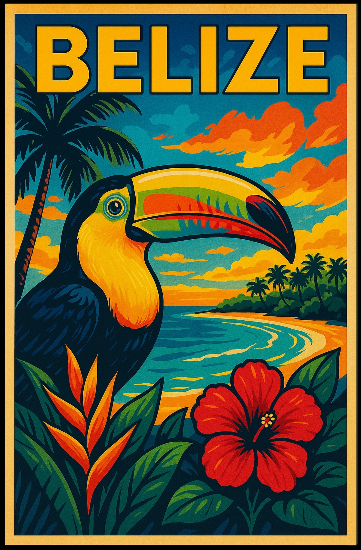 Belize Tropical Paradise Poster