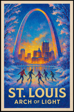 St. Louis Arch Of Light Poster