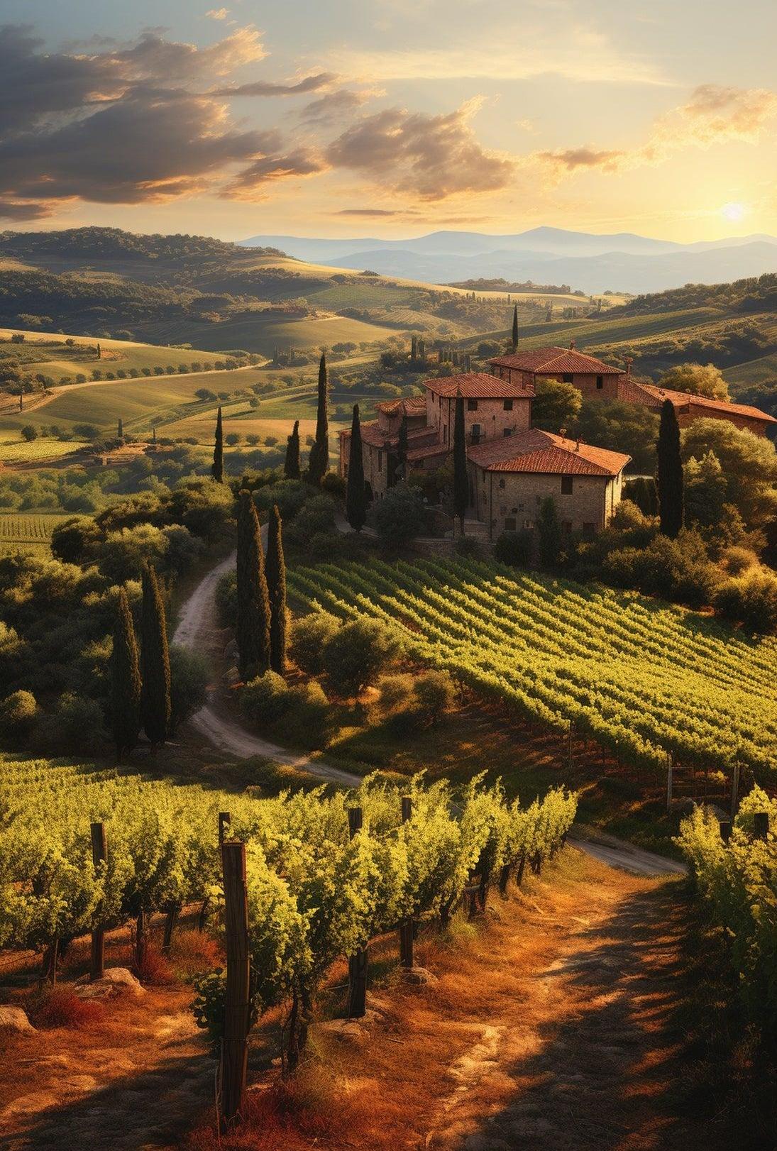Tuscany Countryside Tranquil Escape Travel Poster