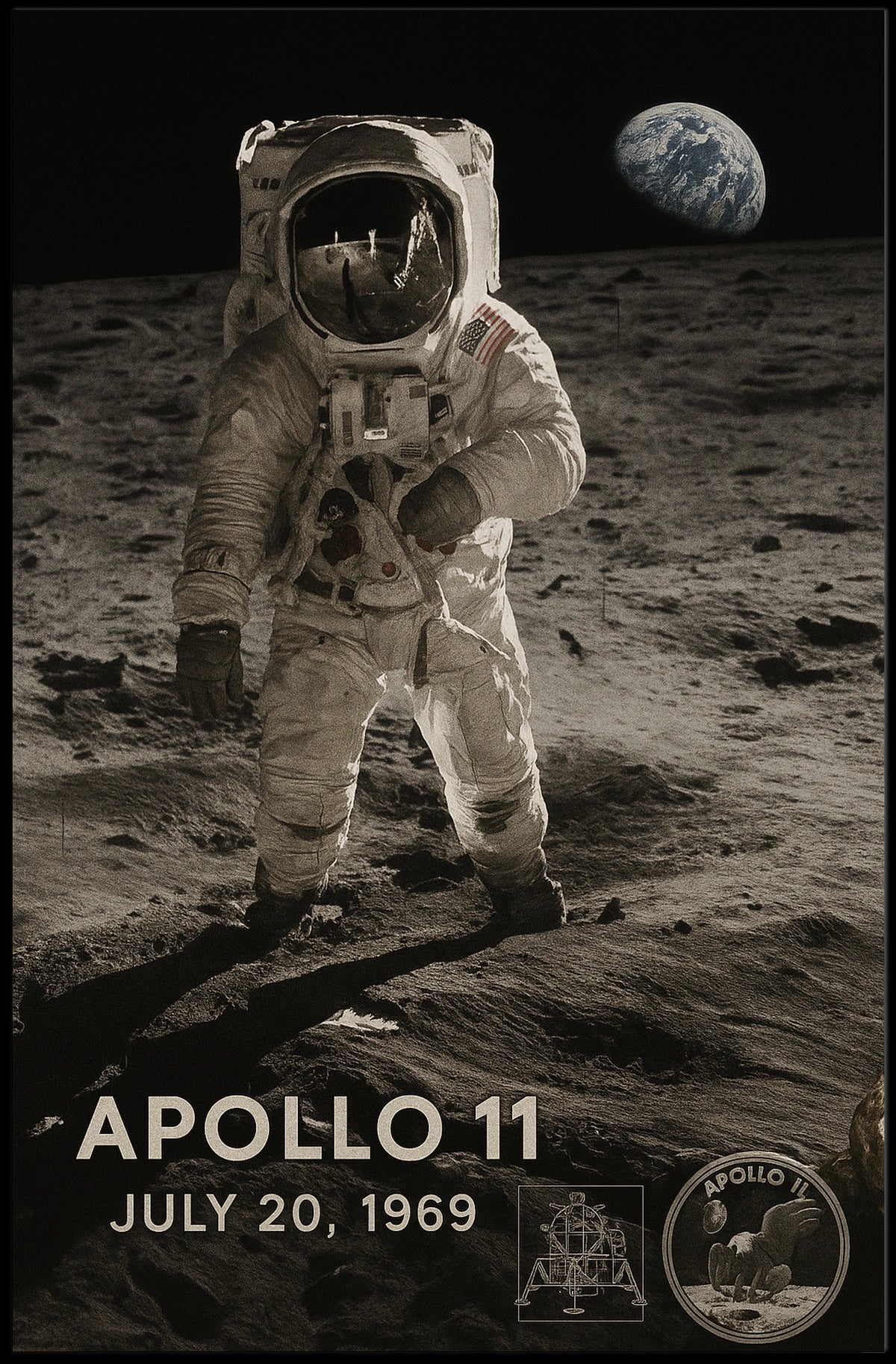 Apollo 11 Moon Landing Poster