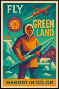 Fly Greenland Wander In Color Poster