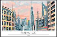 Vibrant Cityscape of Nashville Poster PosterGoat